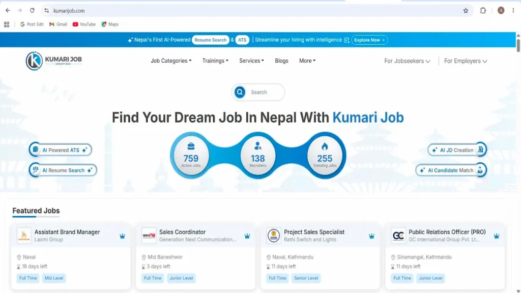 kumari job login